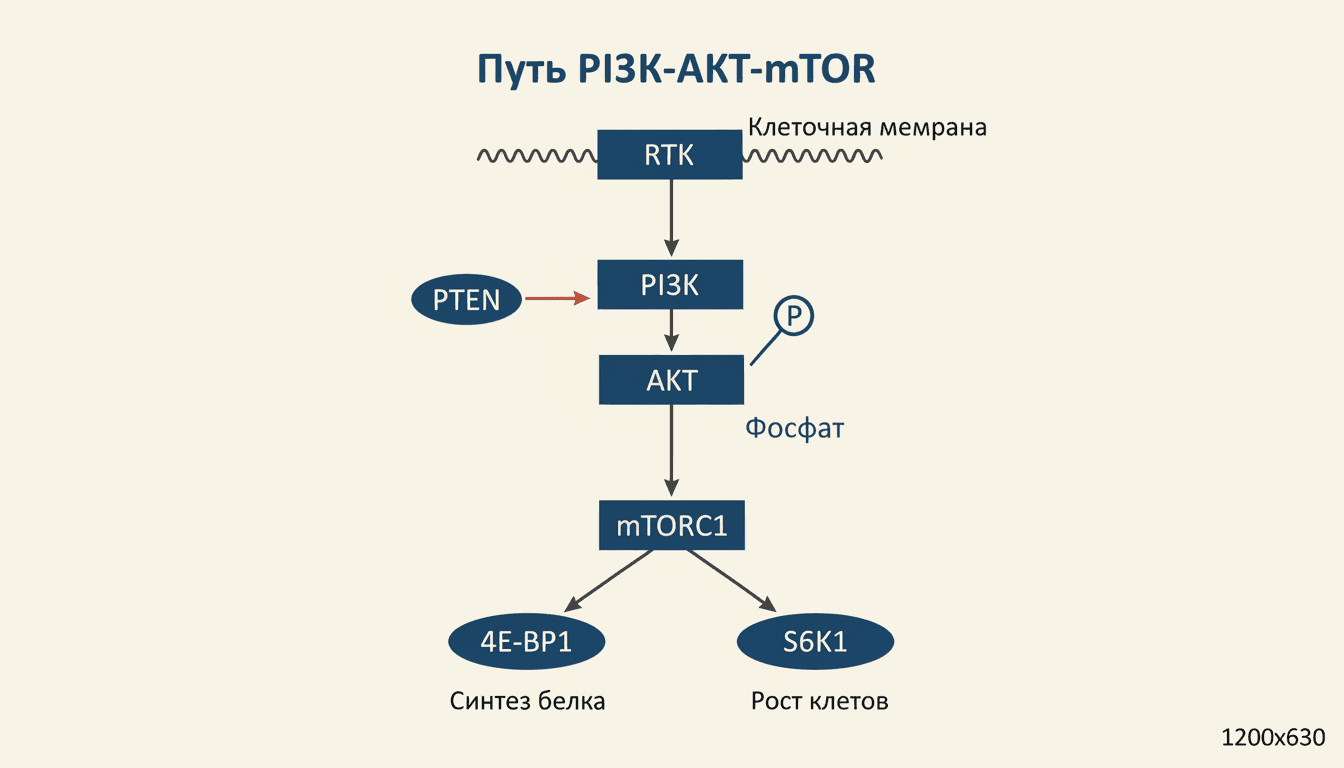 Путь PI3K-AKT-mTOR: каскад роста, выживания и онкогенеза