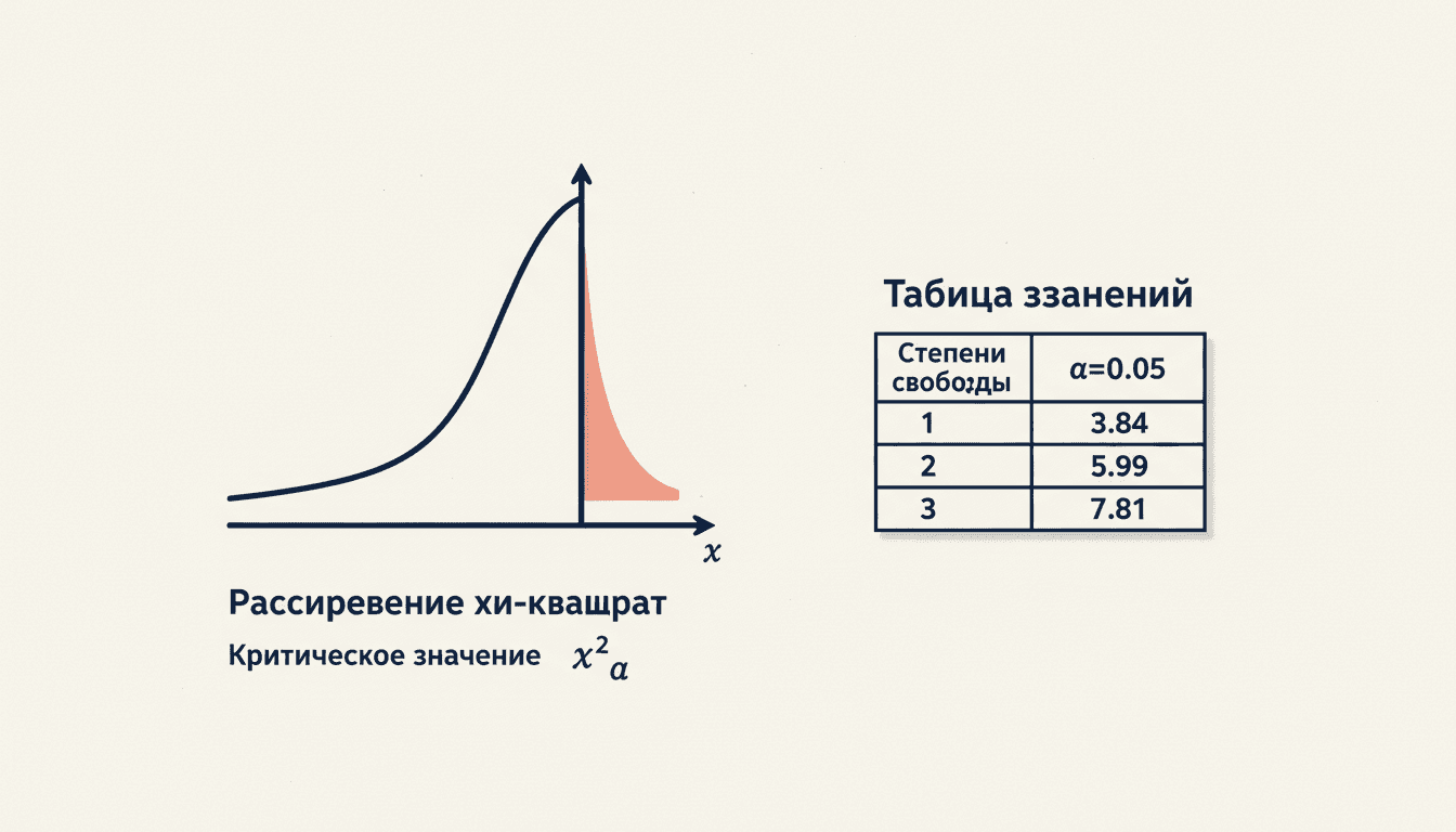 Распределение хи-квадрат таблица значений: как читать