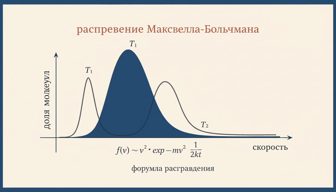 Распределение Максвелла-Больцмана по скоростям