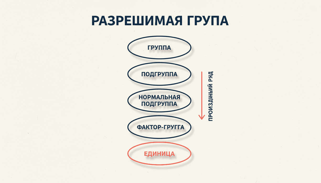 Разрешимая группа: производный ряд и теория Галуа