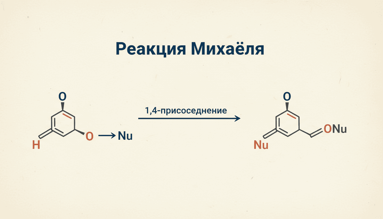 Реакция Михаэля: 1,4-присоединение к енонам и его механизм