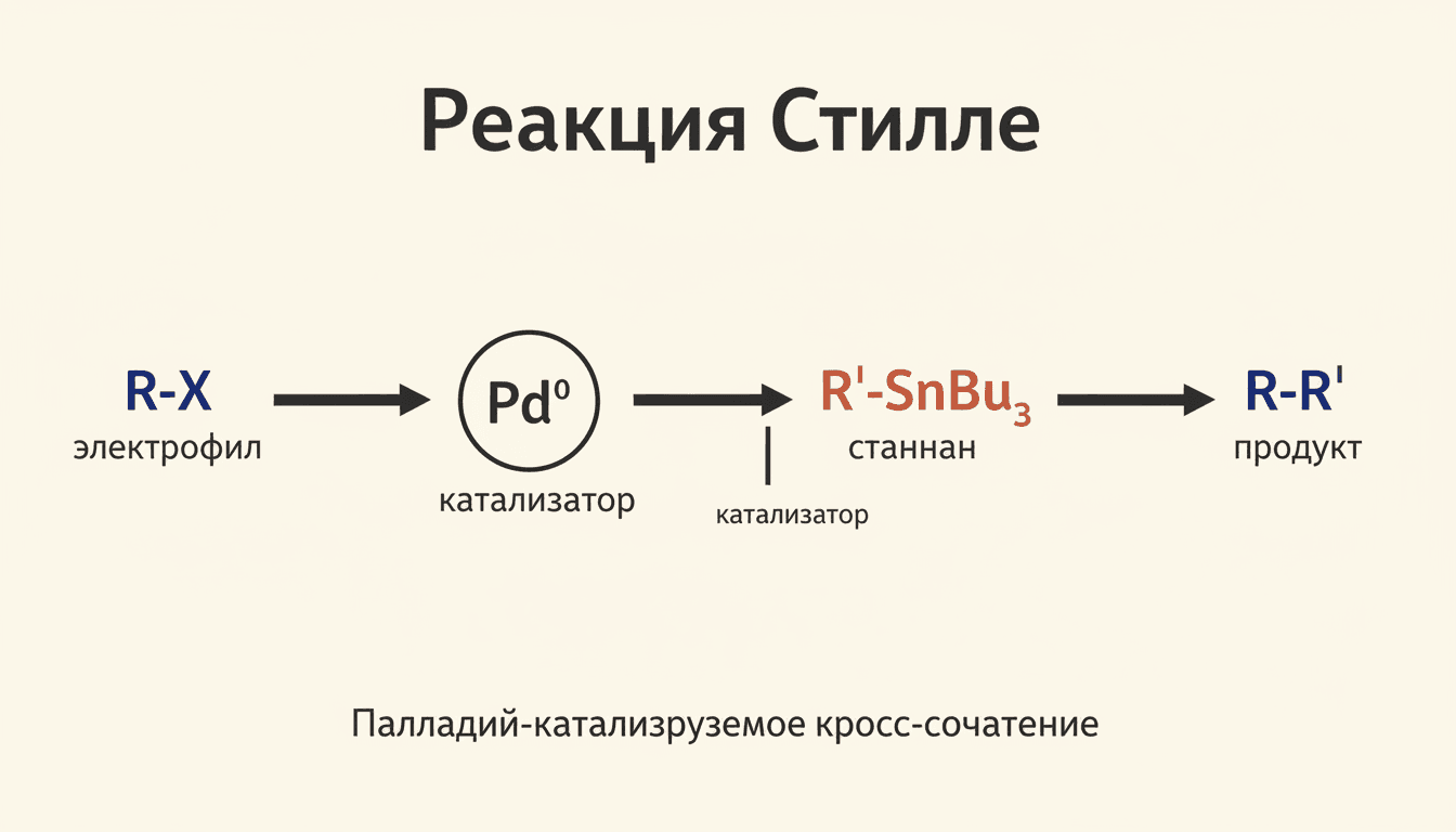 Реакция Стилле: Pd-сочетание органостаннанов