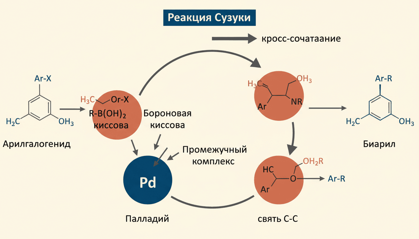 Реакция Сузуки кросс-сочетание: как собрать связь C-C