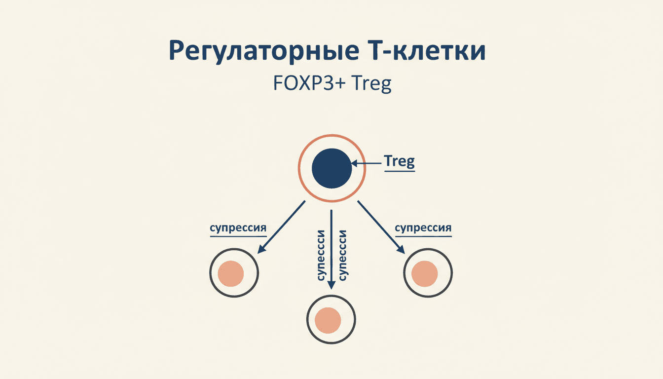 Регуляторные T-клетки (Treg): FOXP3, супрессия и терапия