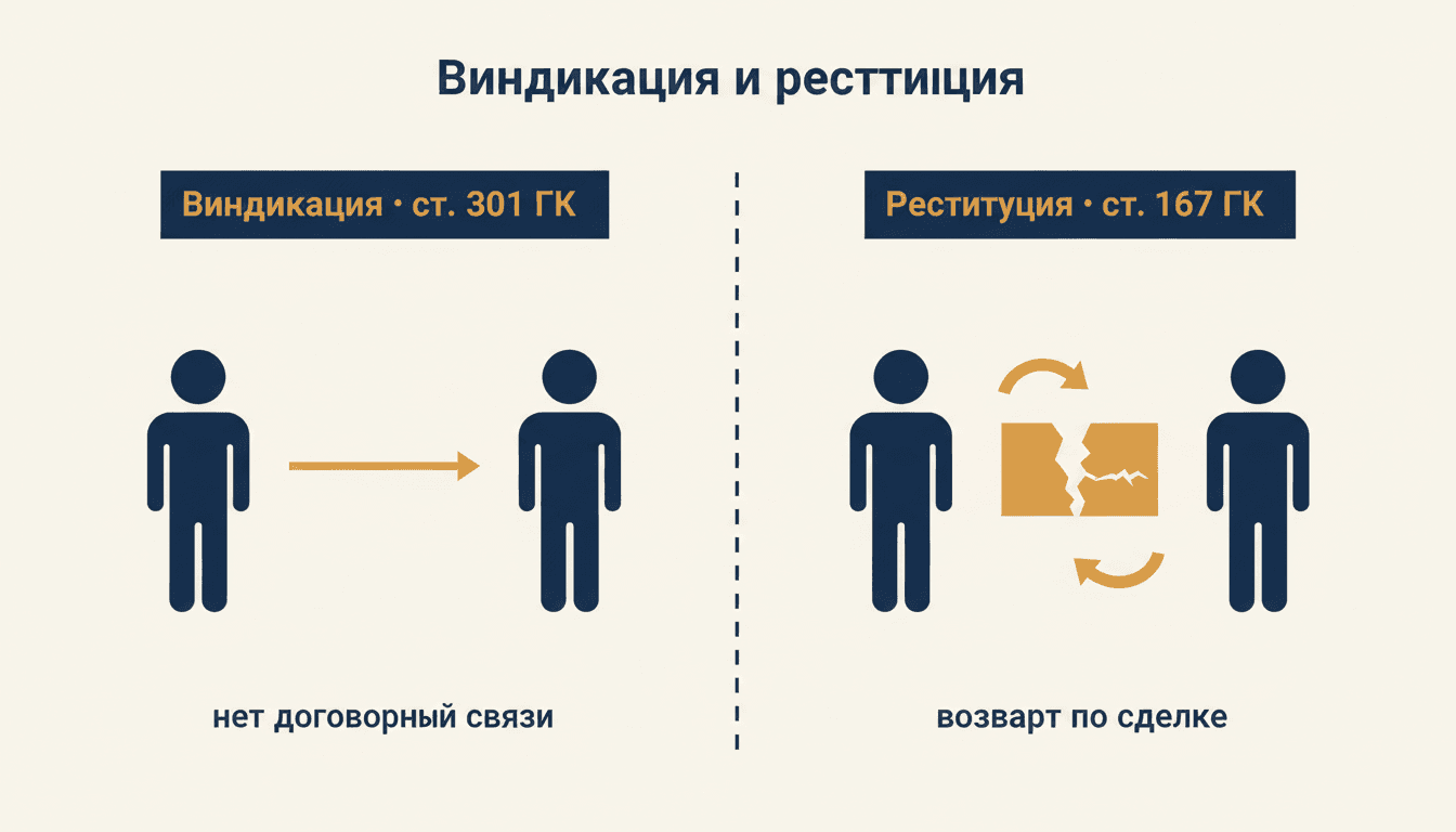 Реституционный и виндикационный иск: в чём разница
