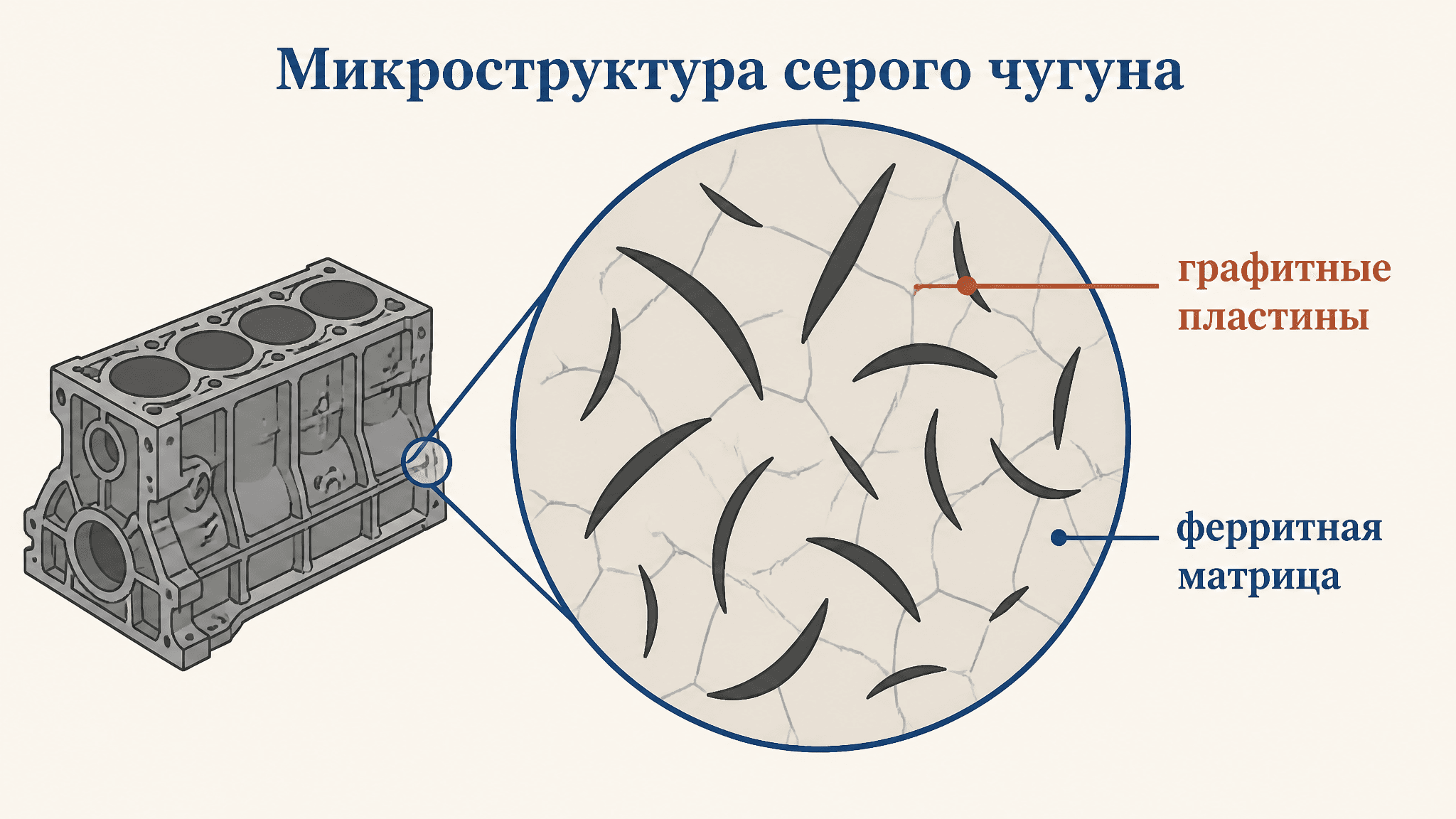 Серый чугун: структура и свойства простыми словами