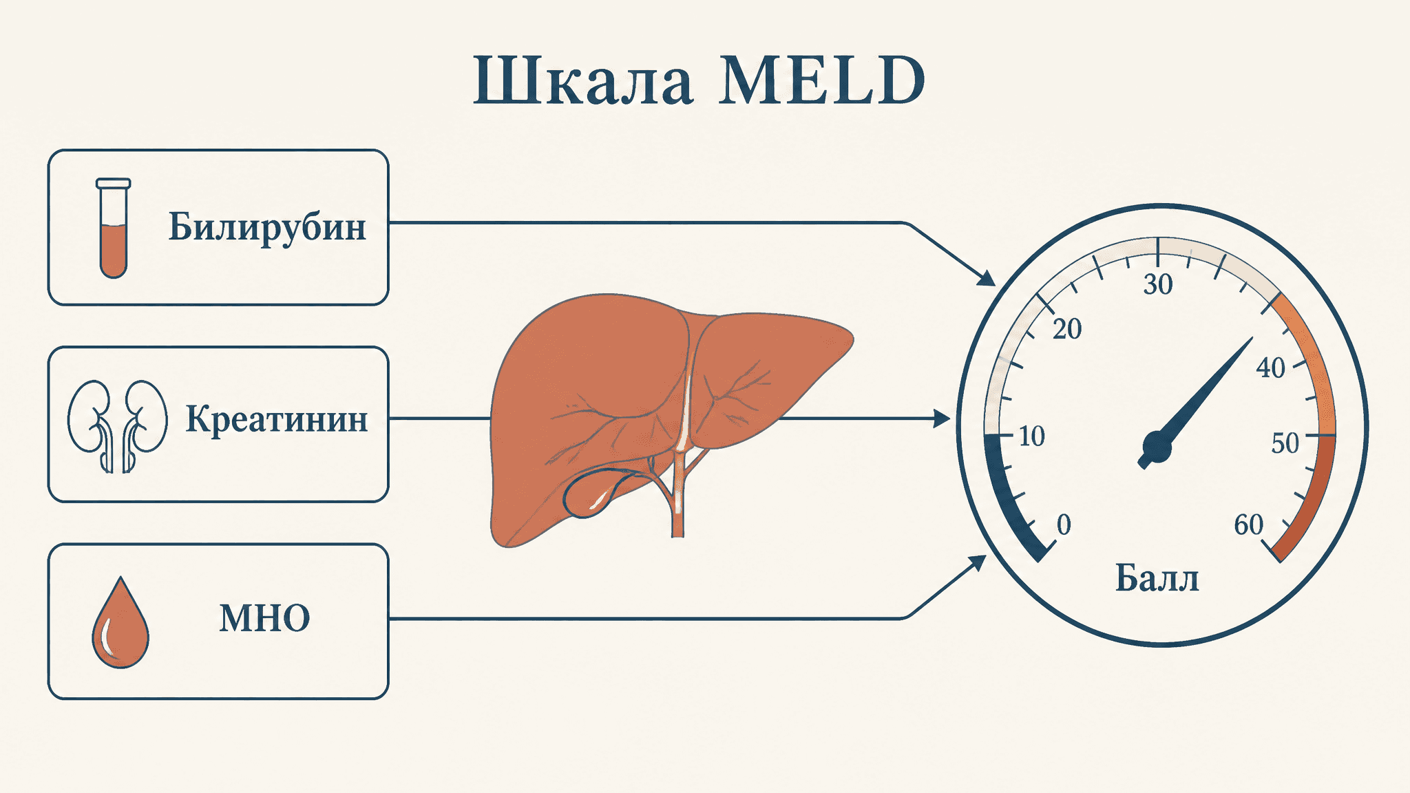 Шкала MELD: оценка тяжести болезни печени