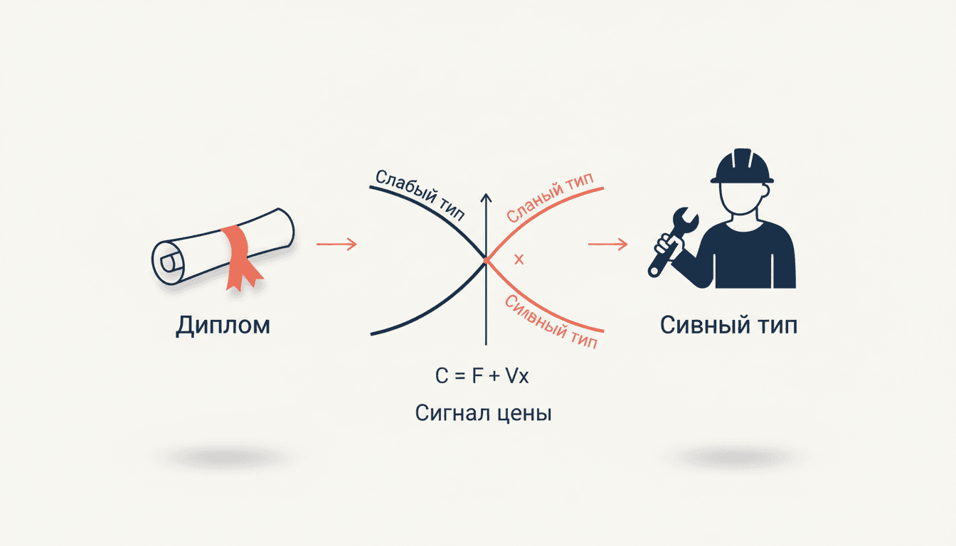 Сигнализирование Спенса: образование как сигнал качества