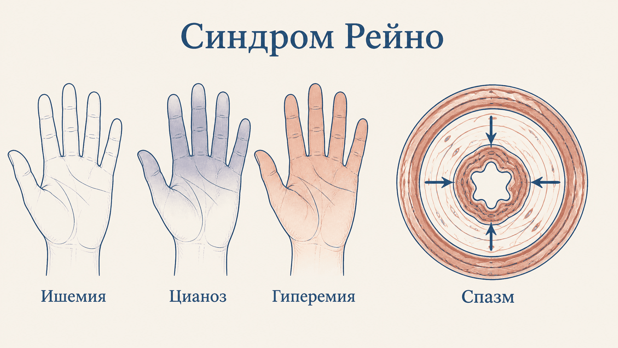 Синдром Рейно: патогенез, диагностика и лечение