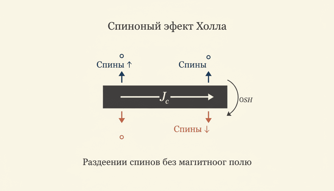 Спиновый эффект Холла: разделение спинов без магнитного поля