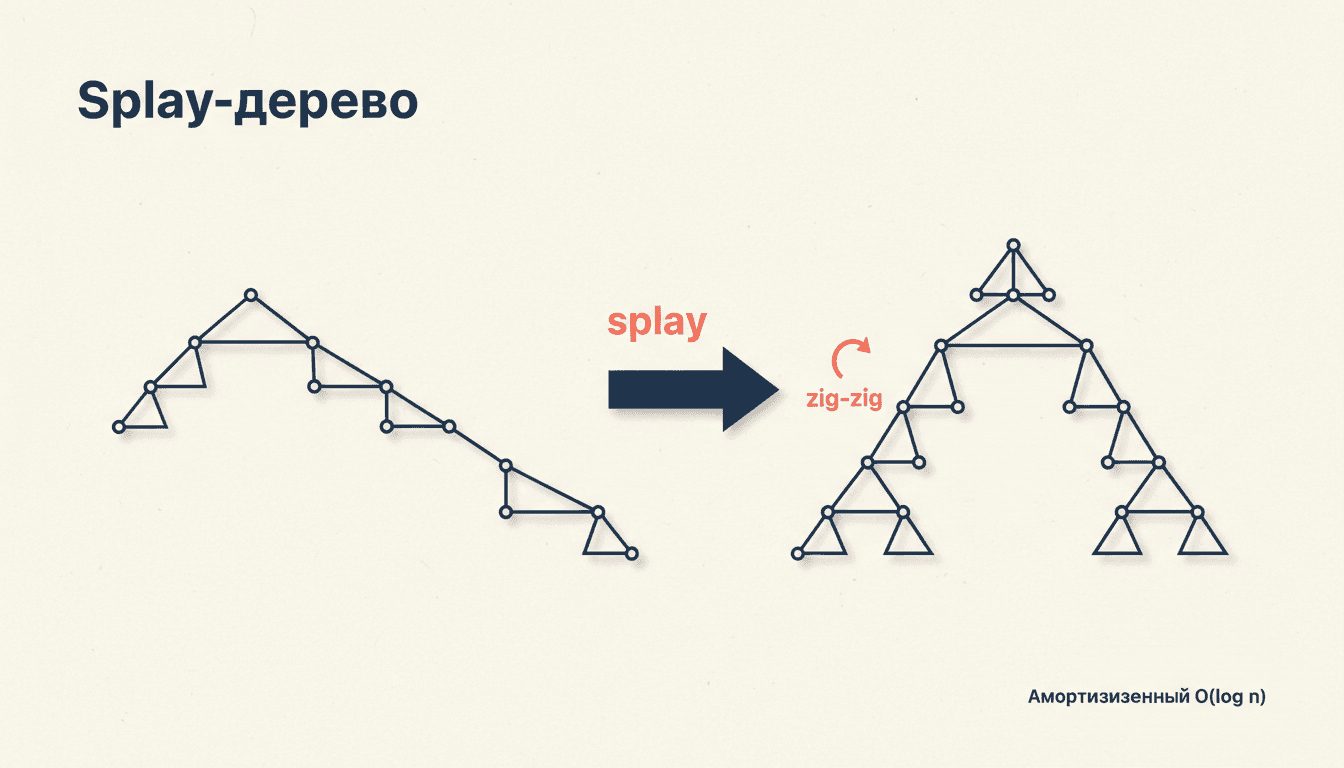 Splay-дерево: самобалансирующееся BST с поворотами к корню