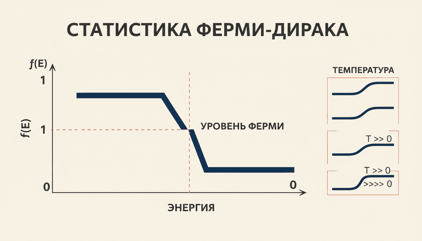 Статистика Ферми-Дирака: вывод, E_F и приложения