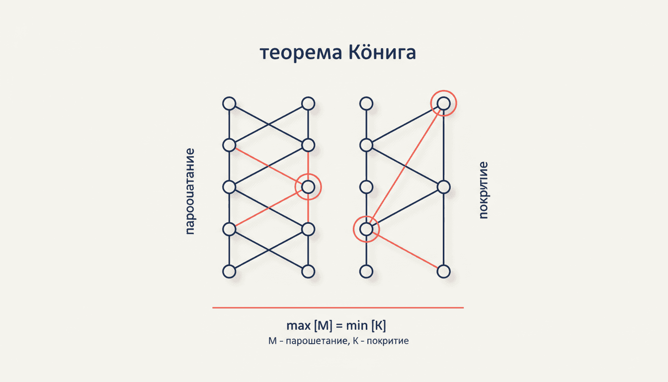 Теорема Кёнига: двудольный граф, паросочетания и покрытия