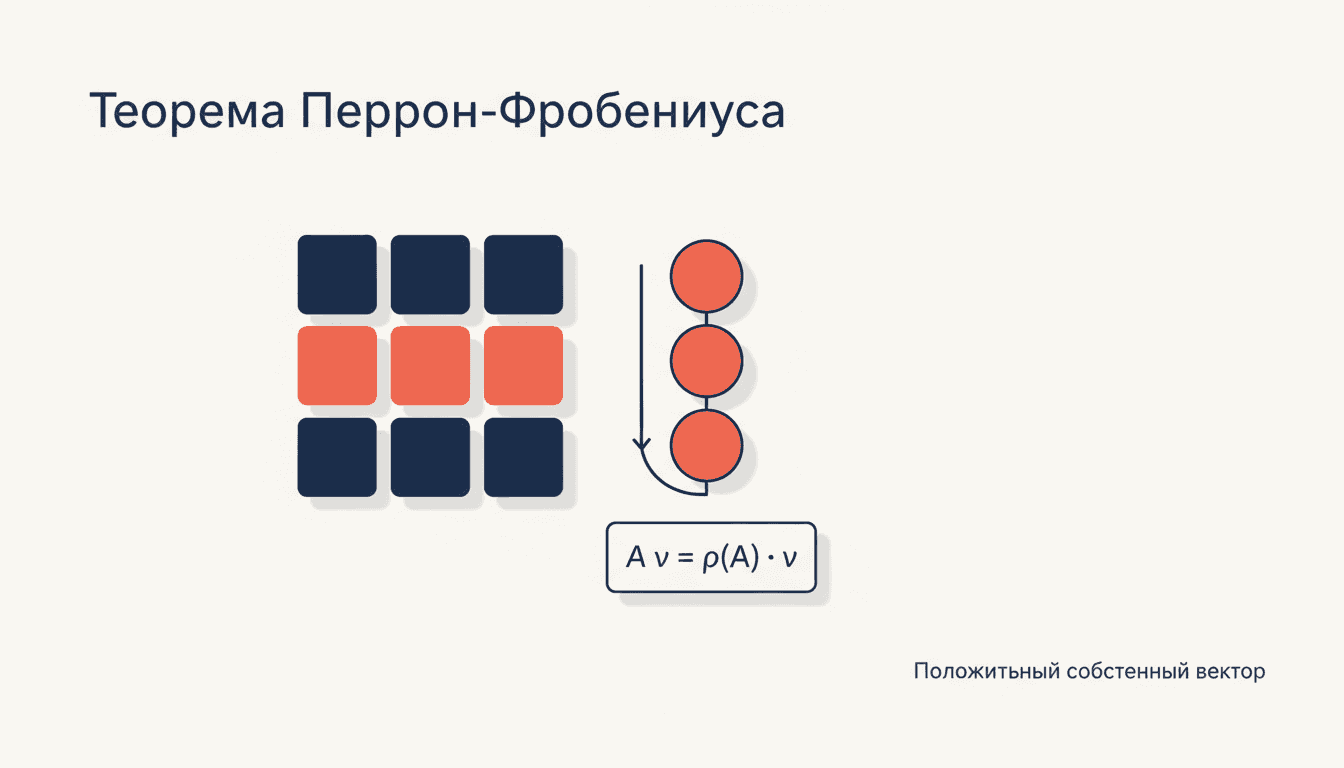 Теорема Перрона-Фробениуса: спектральный радиус и вектор