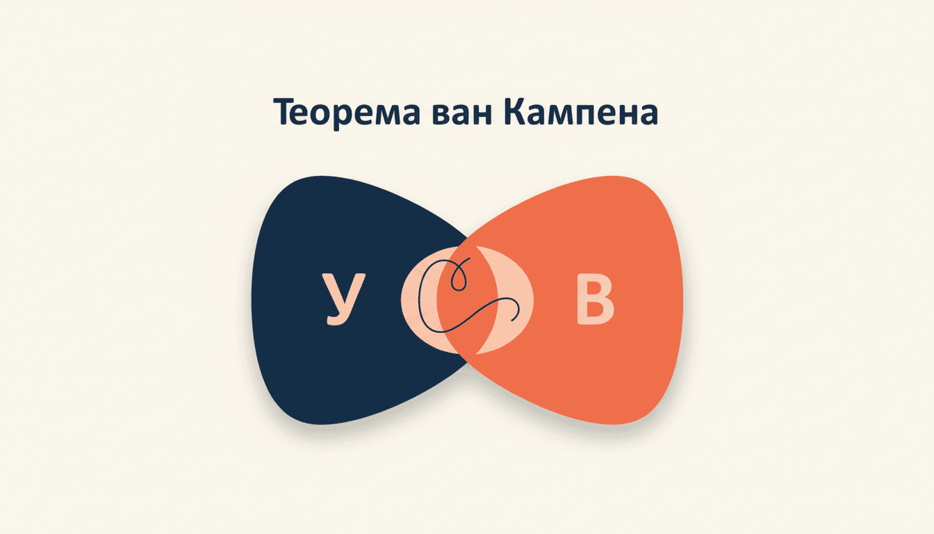 Теорема ван Кампена: фундаментальная группа склейки