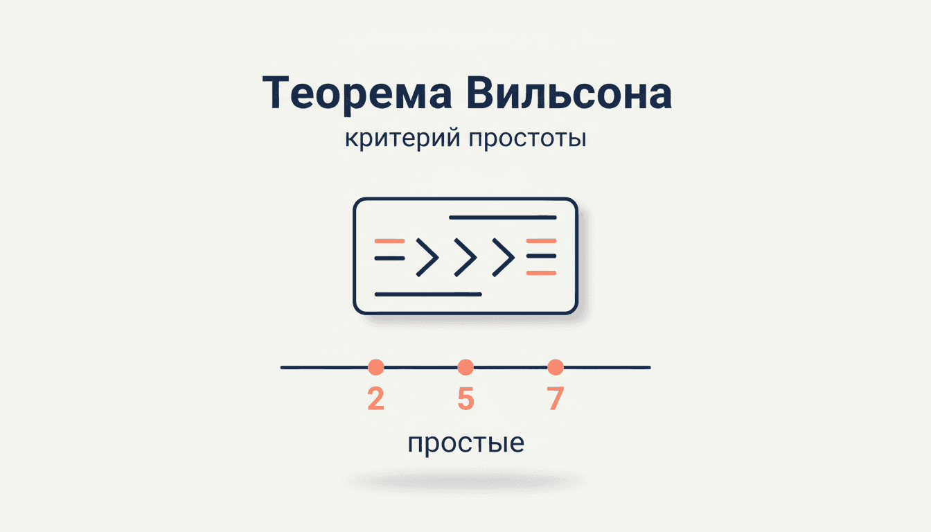 Теорема Вильсона: критерий простоты и факториал по модулю