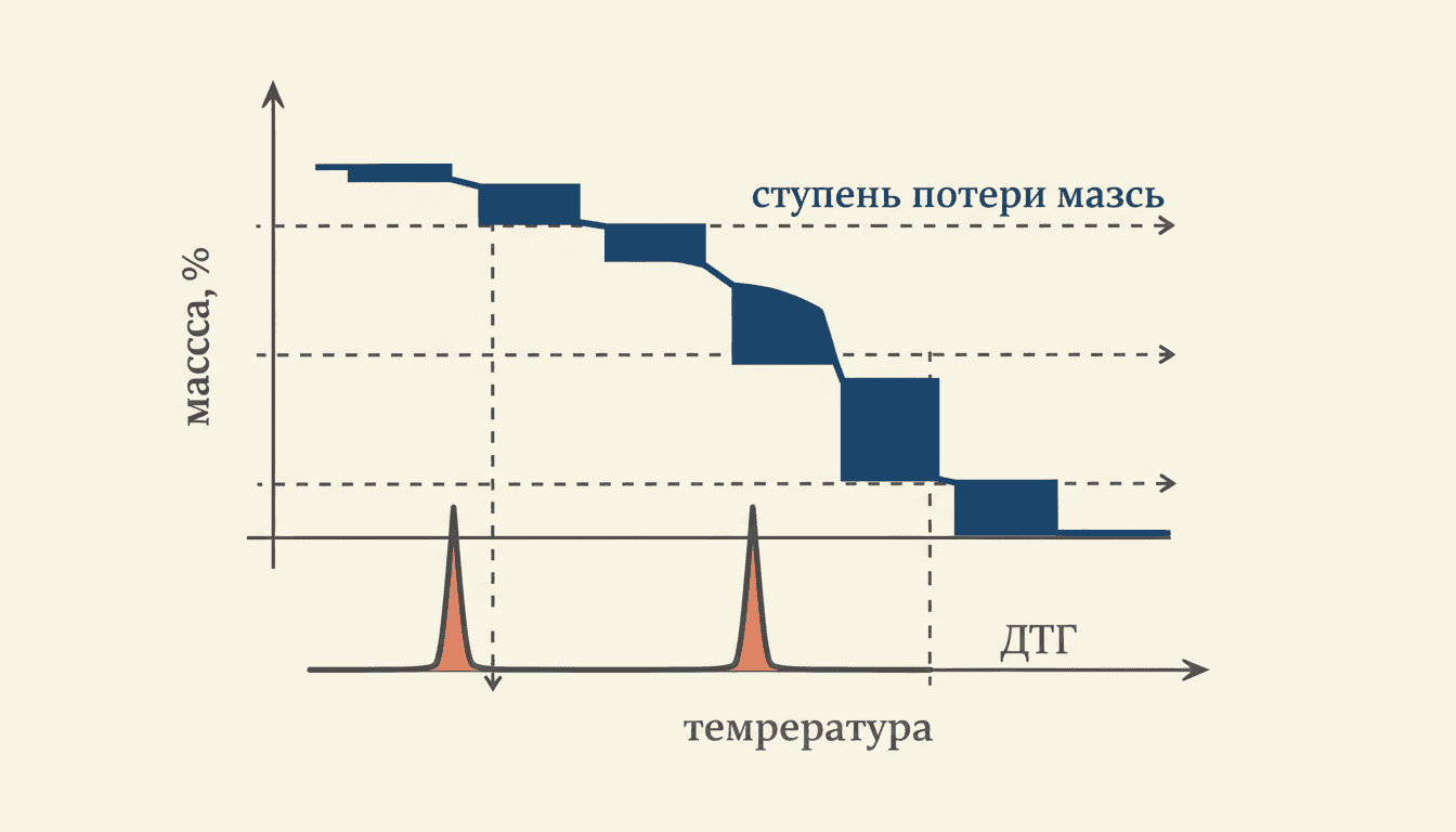 Термогравиметрия ТГА: метод, кривая и расчёты