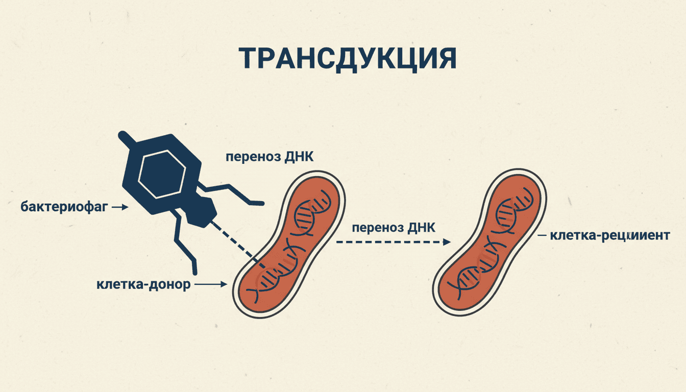 Трансдукция бактерий бактериофагом: механизм переноса генов