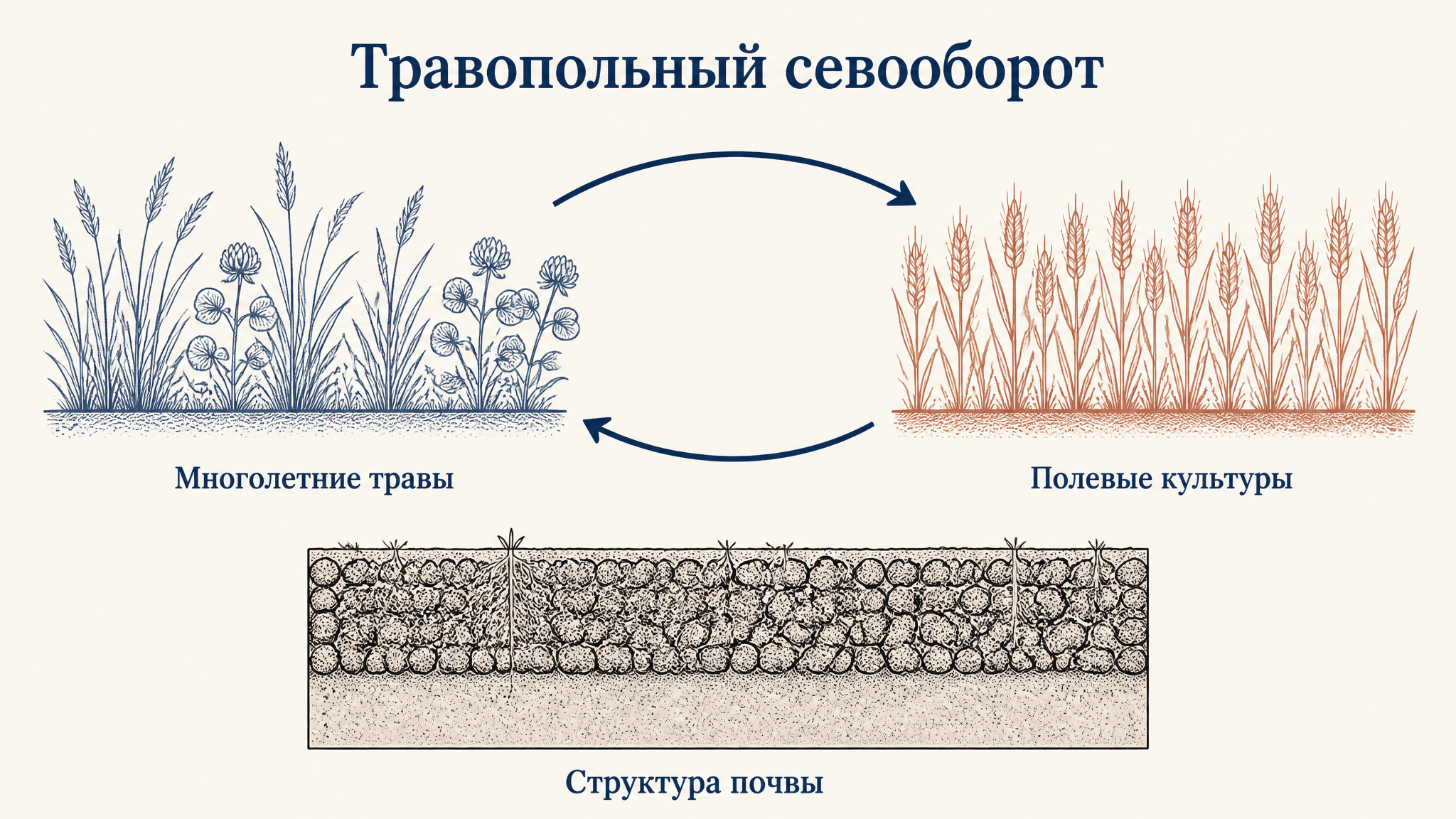 Травопольная система земледелия Вильямса: суть и схема