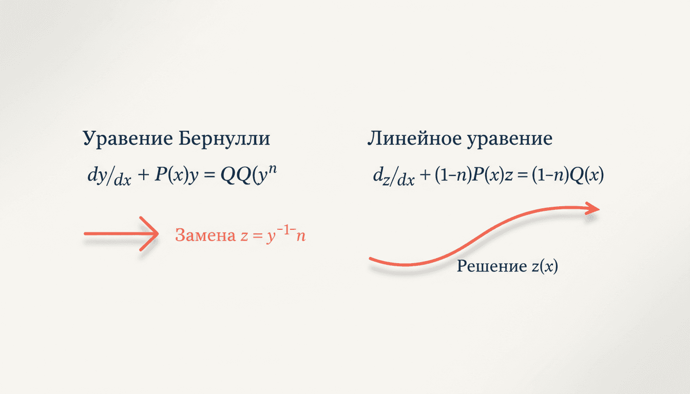 Уравнение Бернулли первого порядка: решение