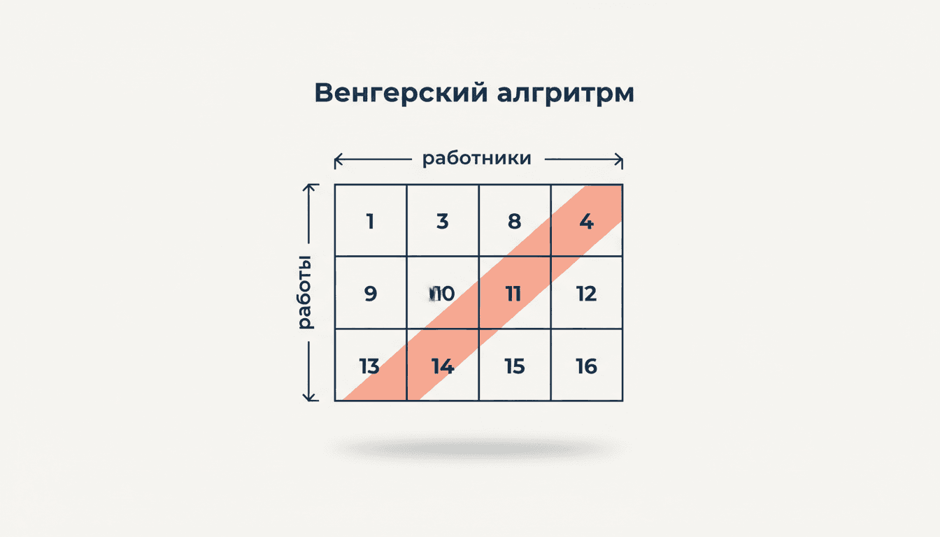 Венгерский алгоритм: задача о назначениях