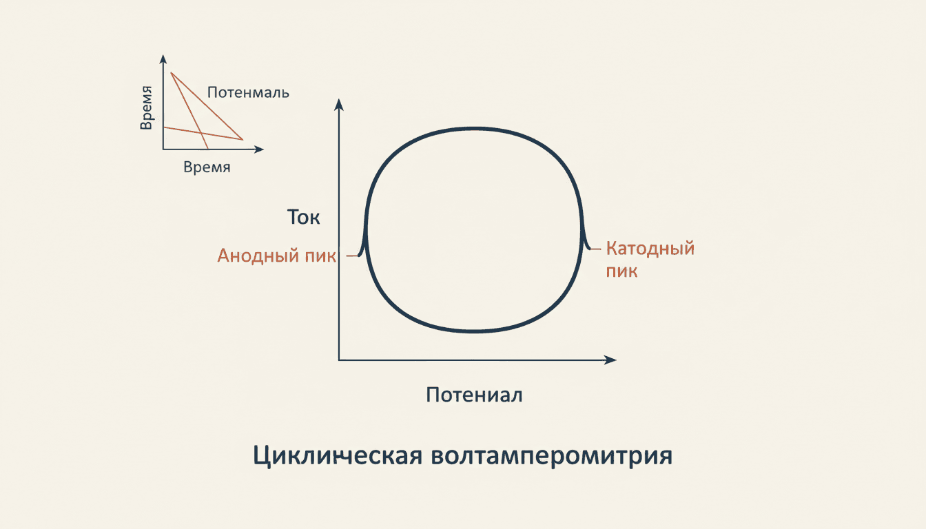 Вольтамперометрия циклическая: как читать ЦВА-кривую
