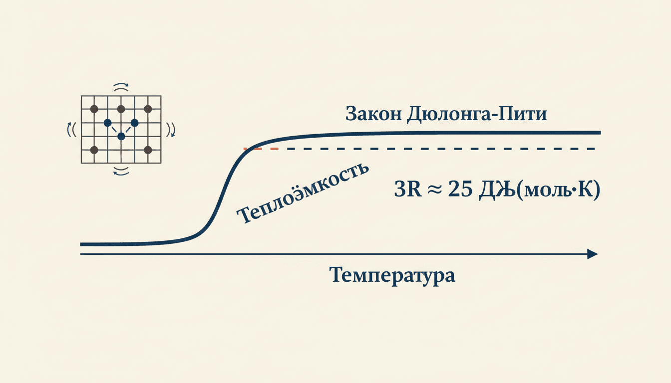 Закон Дюлонга-Пти: молярная теплоёмкость твёрдых тел
