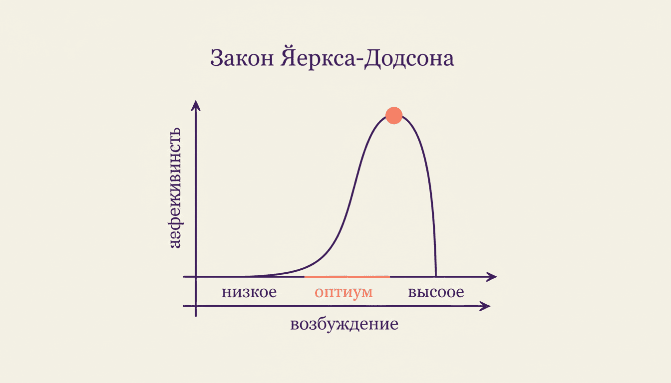 Закон Йеркса-Додсона: оптимальный уровень возбуждения