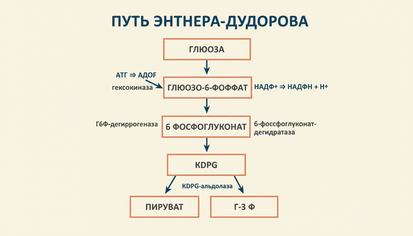 Путь Энтнера-Дудорова: альтернативный гликолиз у бактерий