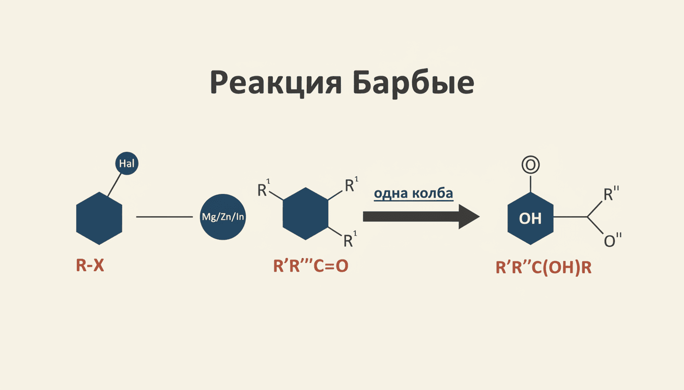 Реакция Барбье: in situ металлоорганика в одной колбе