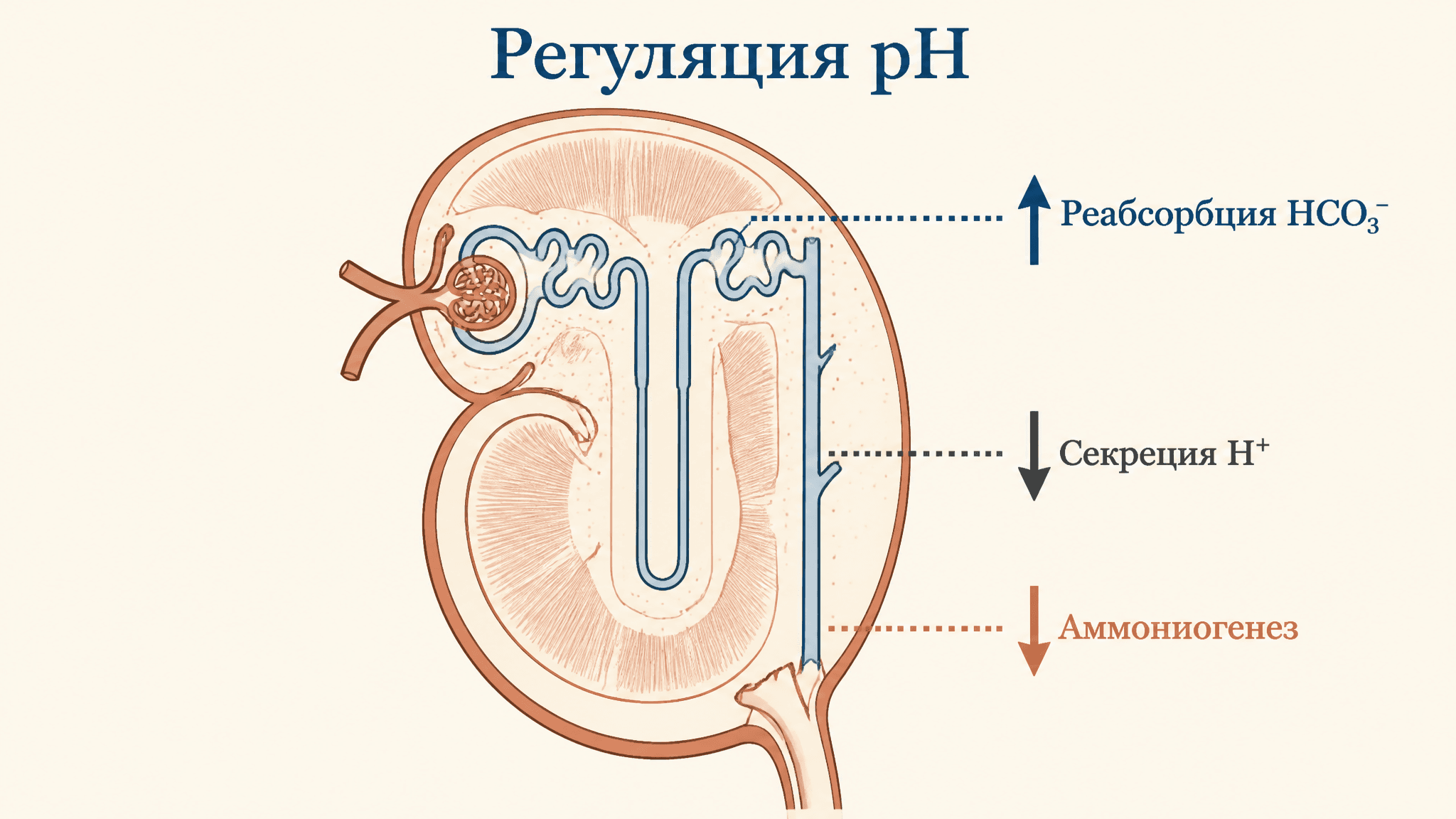 Роль почек в регуляции кислотно-щелочного равновесия
