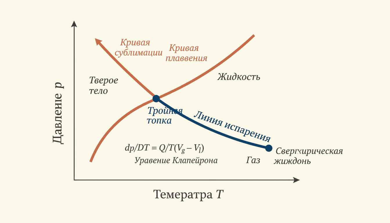 Уравнение Клаузиуса-Клапейрона: фазовый переход