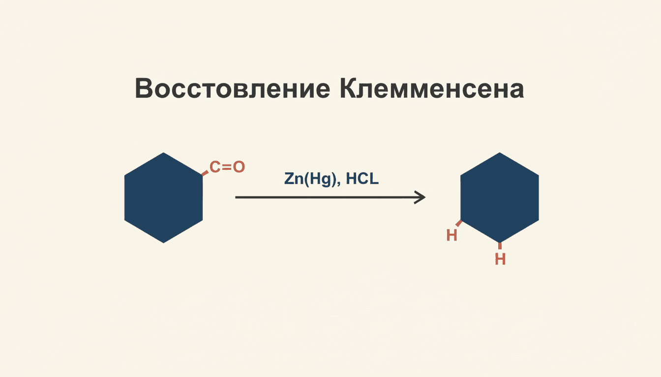 Восстановление по Клемменсену: C=O в CH₂ через Zn(Hg)/HCl