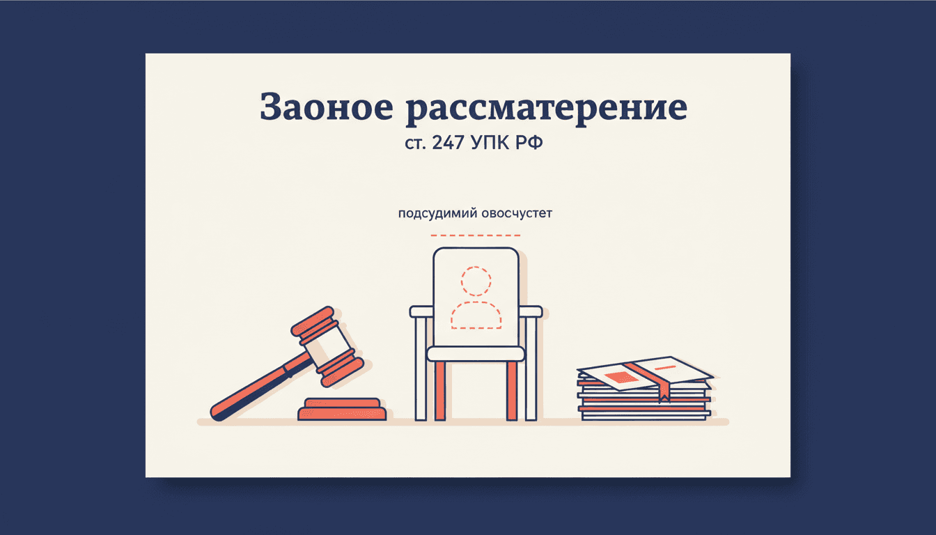 Заочное рассмотрение УПК: когда суд идёт без подсудимого