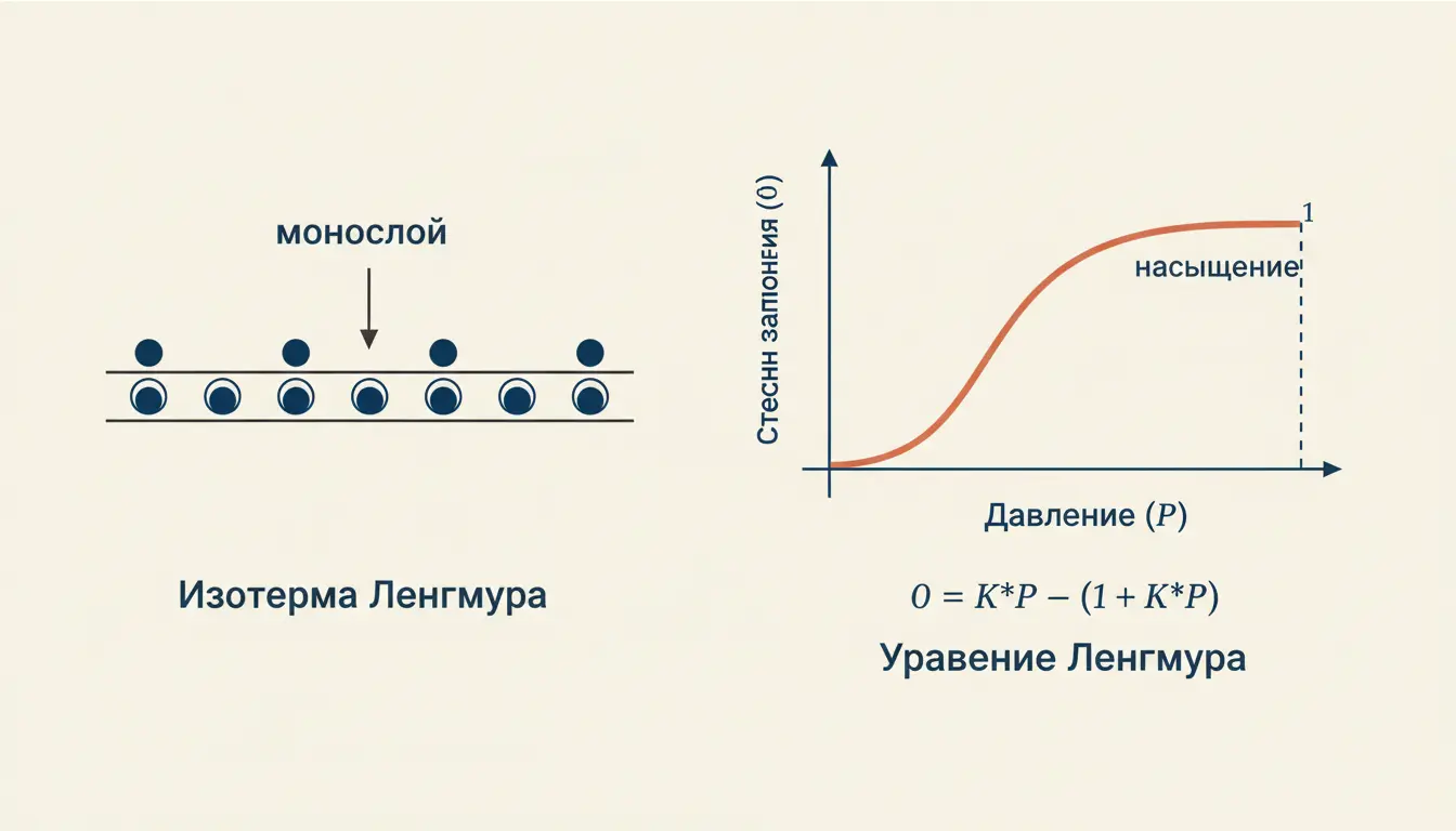 Адсорбция Ленгмюра: изотерма и расчёт констант b и x_max