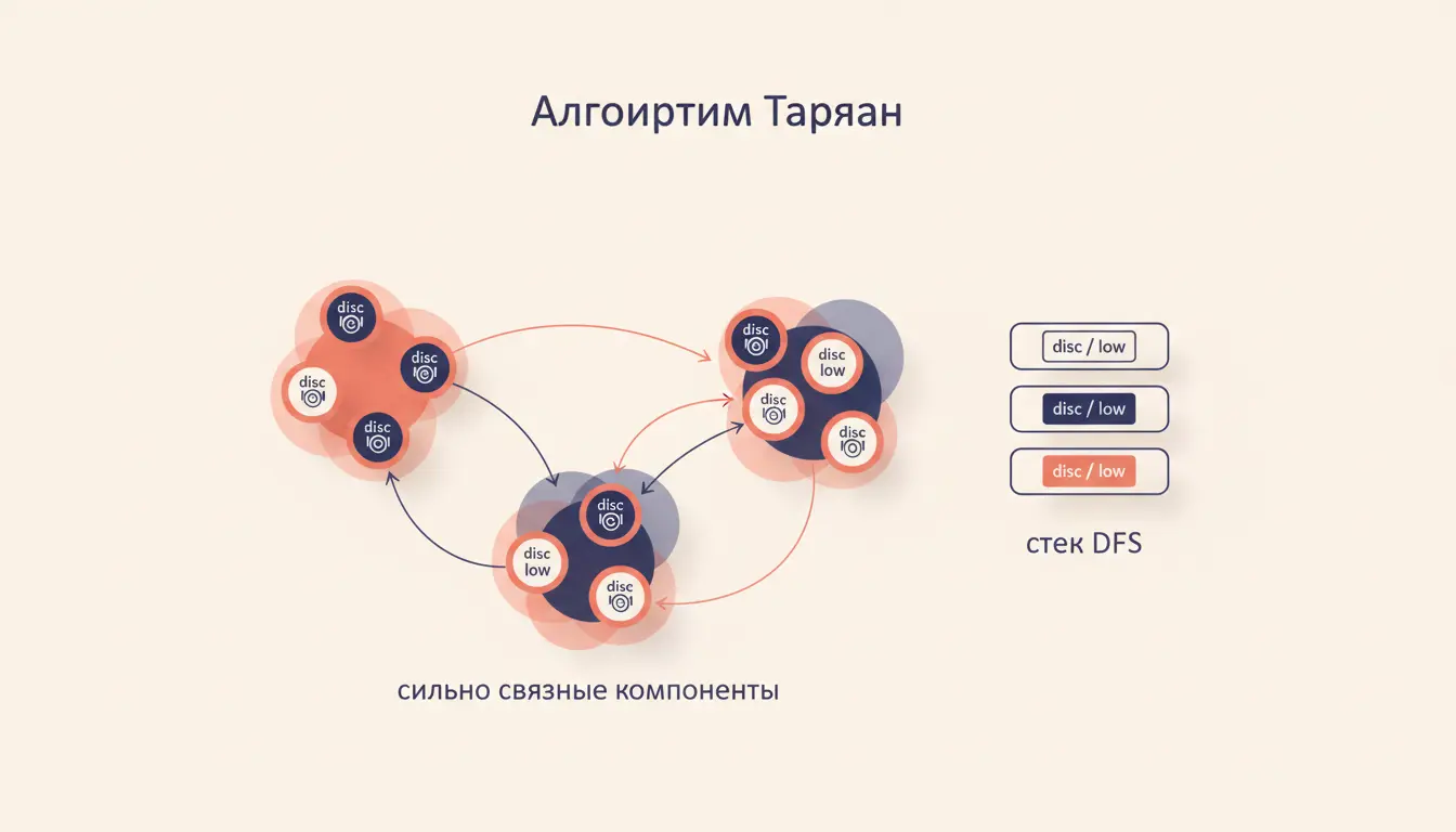 Алгоритм Тарьяна: поиск компонент связности орграфа