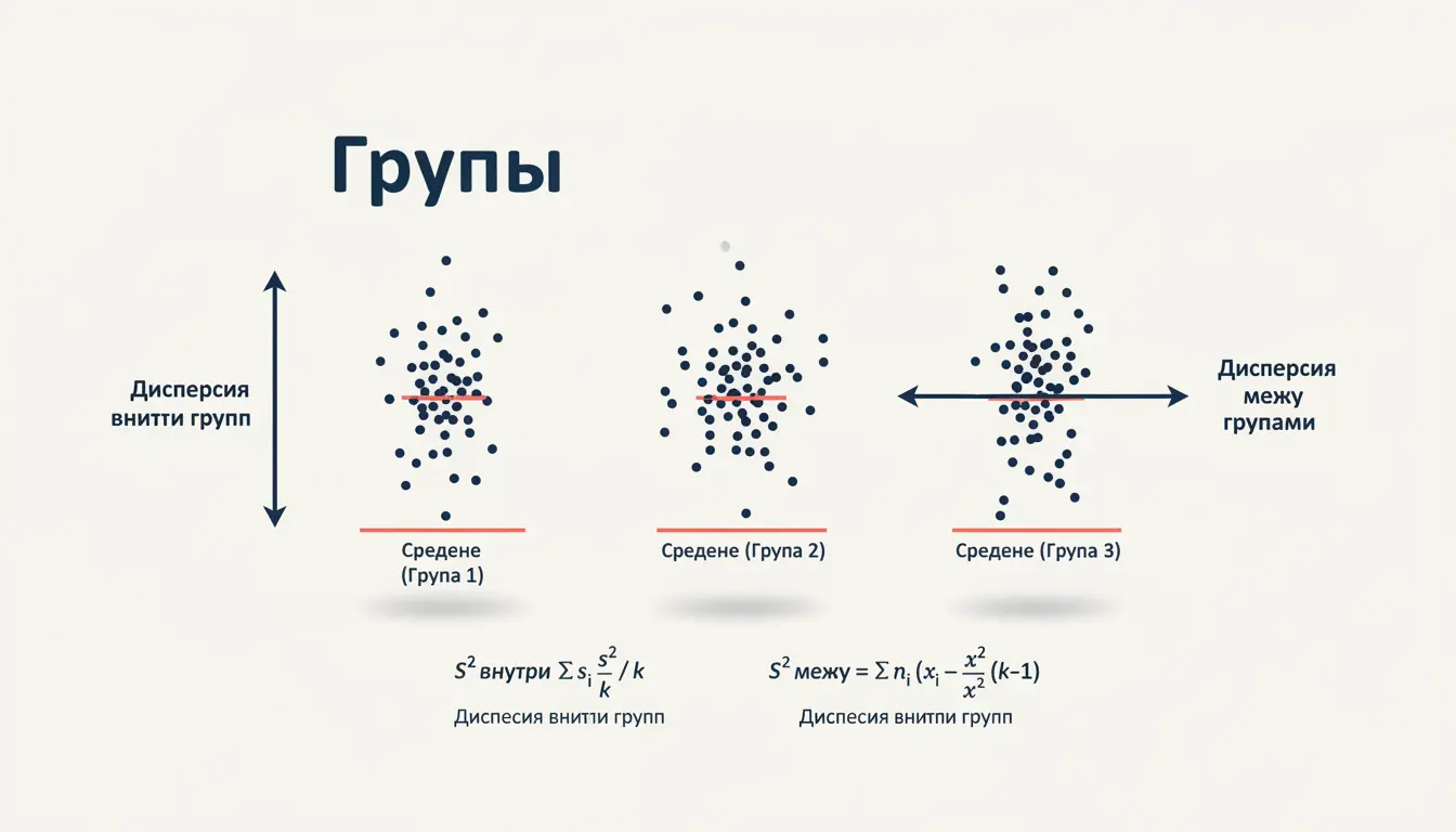 Как работает ANOVA однофакторный дисперсионный анализ