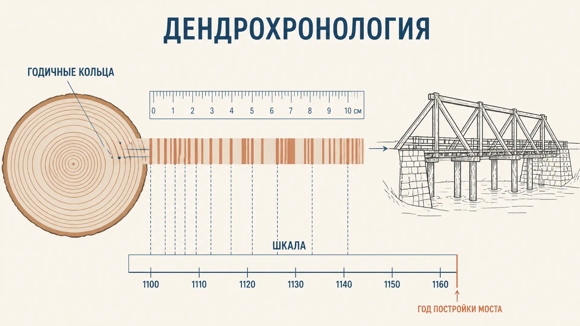 Дендрохронологический метод: датировка по кольцам