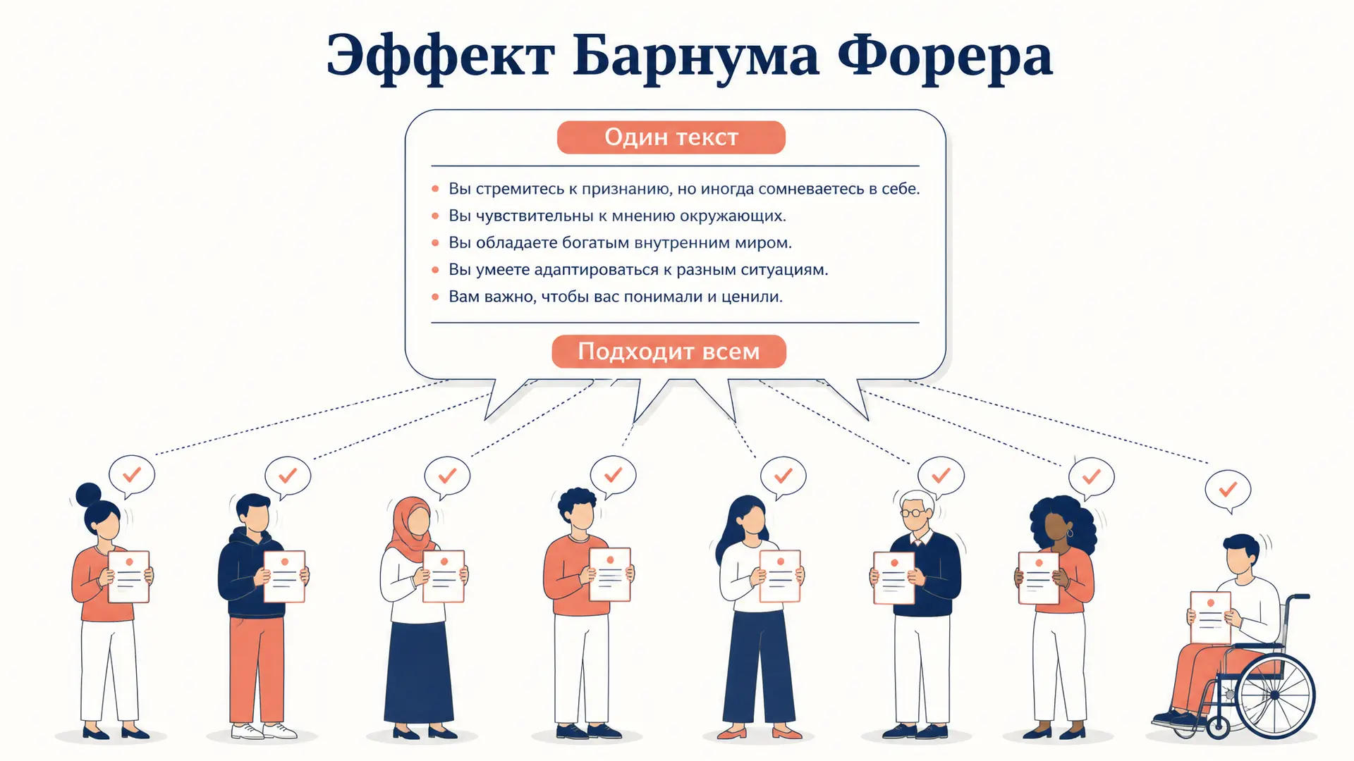 Эффект Барнума Форера: почему общее описание кажется точным