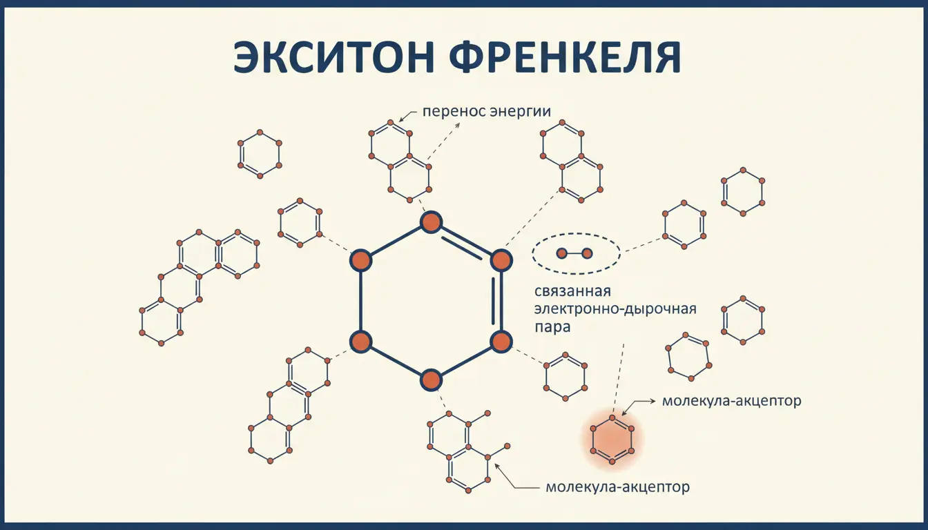 Экситон Френкеля: связанное состояние на одной молекуле