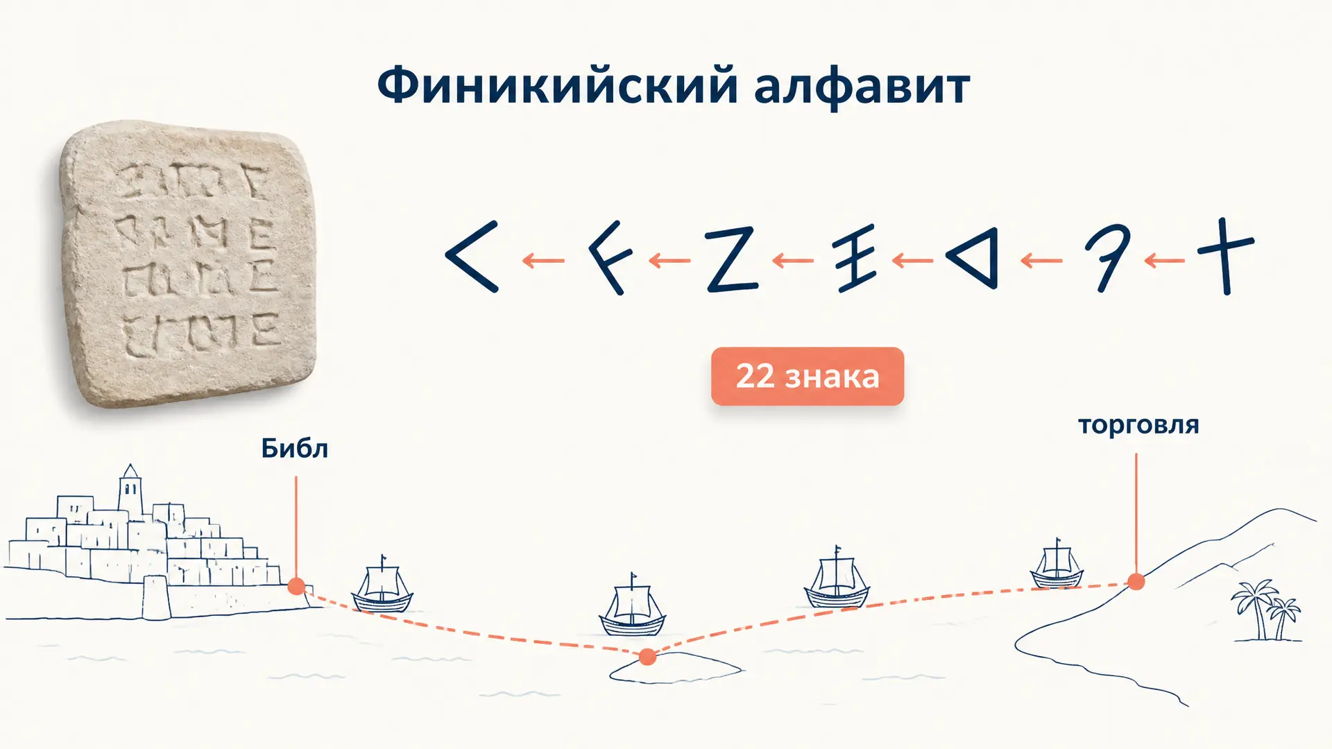 Финикийский алфавит: 22 знака и наследники