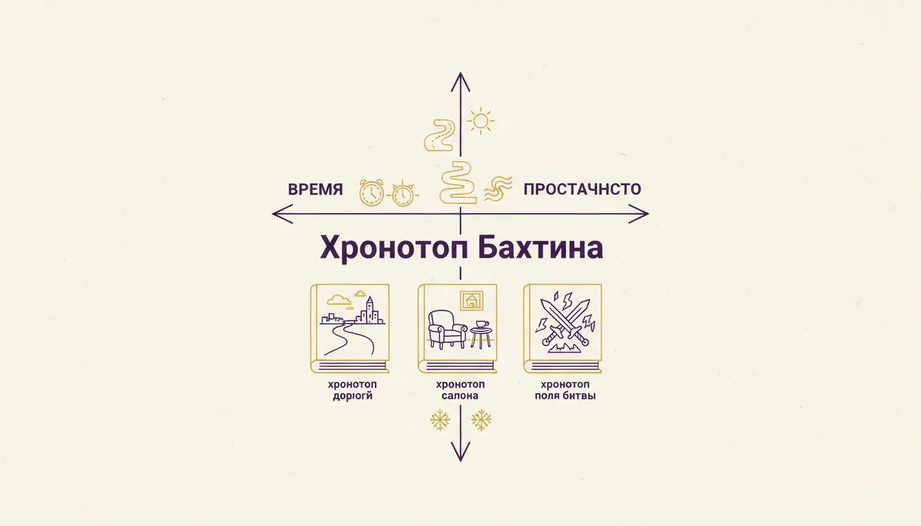 Хронотоп Бахтина: время-пространство в литературе и его типы