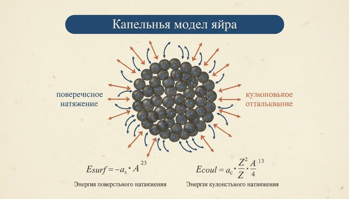 Капельная модель ядра Бора: суть и формулы