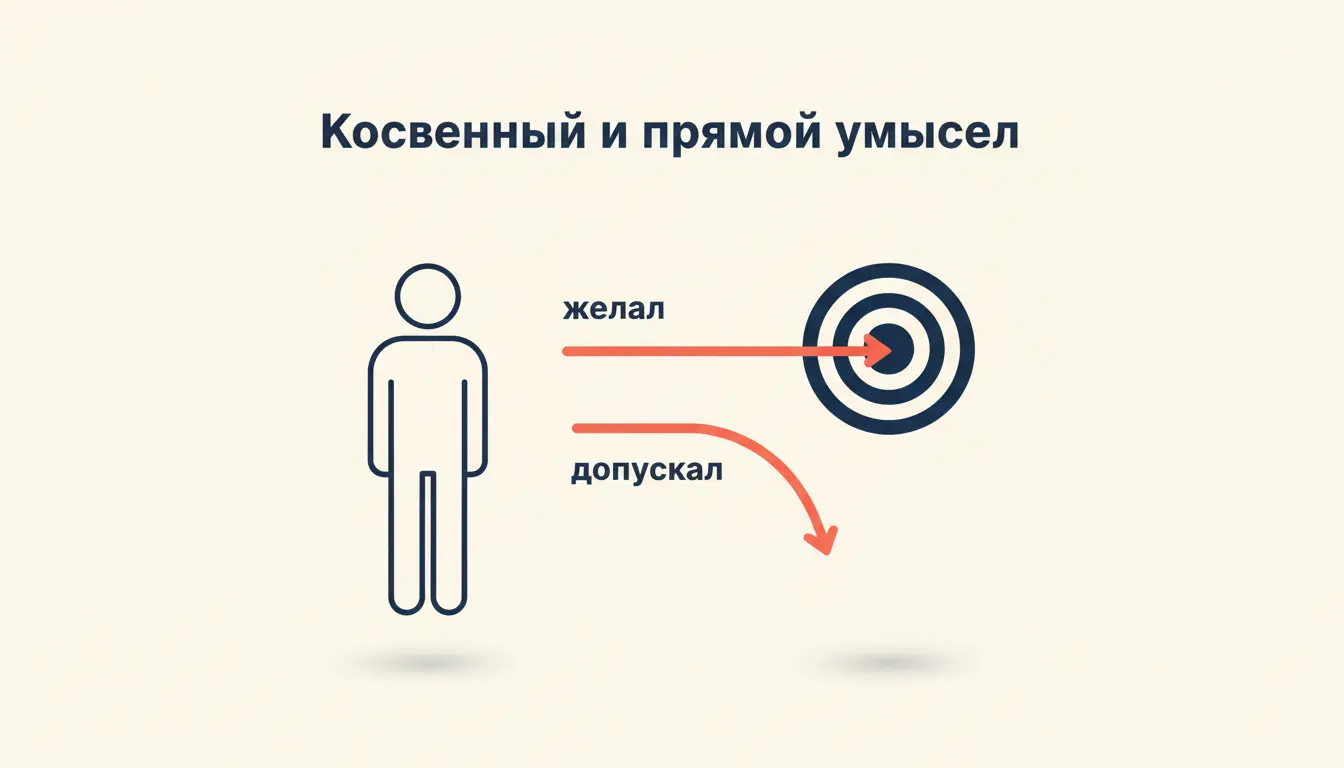 Косвенный умысел: отличие от прямого
