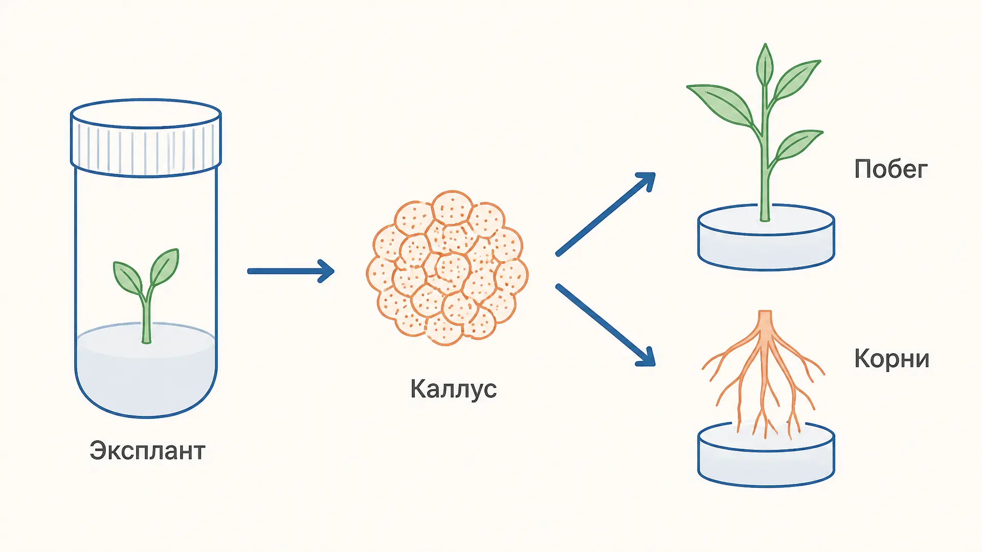 Культура тканей растений: выращивание in vitro