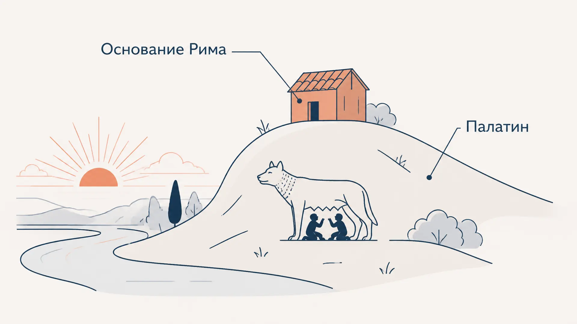 Легенда об основании Рима: Ромул и Рем