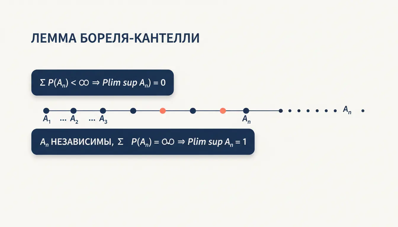 Лемма Бореля-Кантелли: формулировка и доказательство