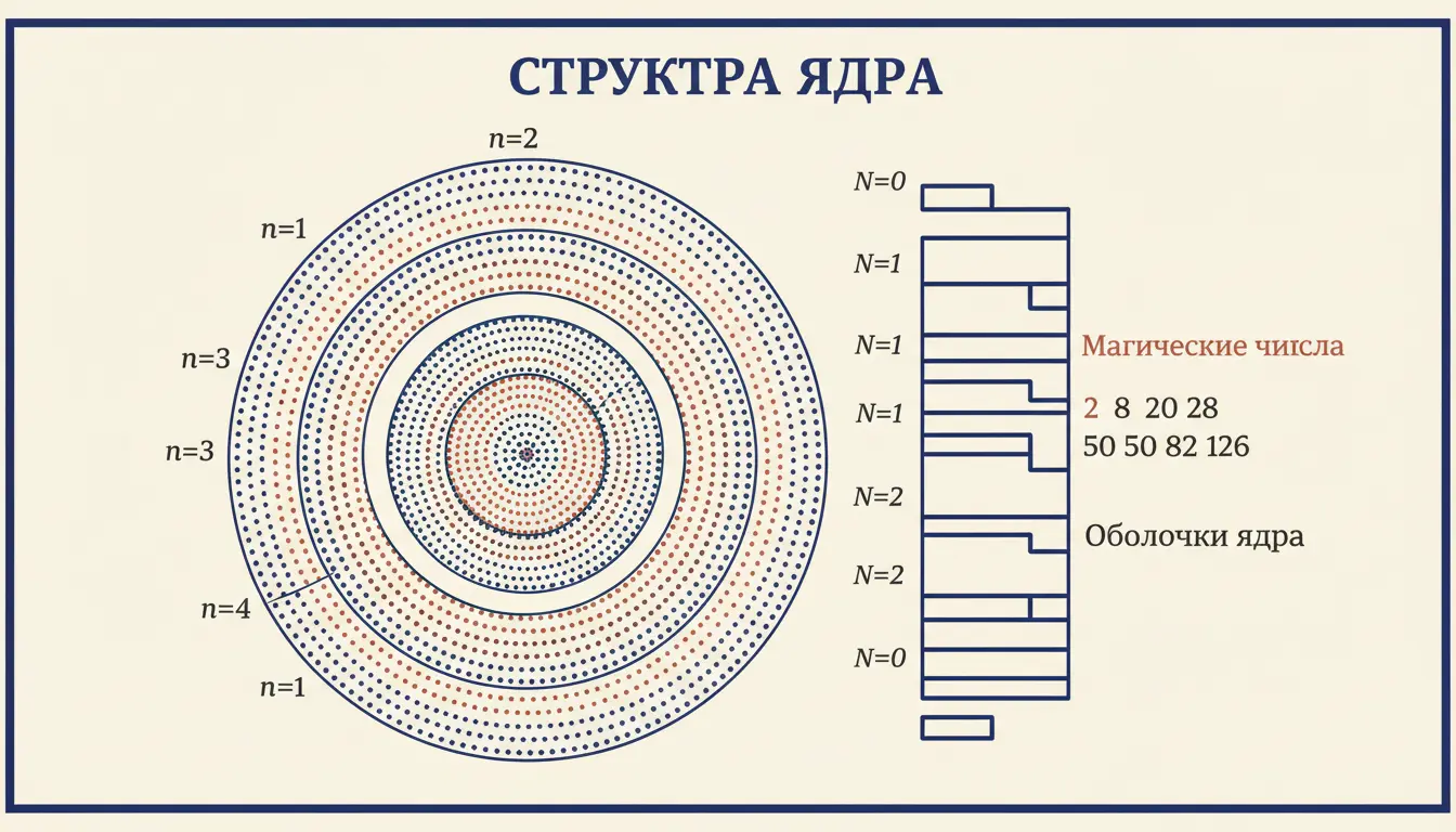 Магические числа в ядре: оболочечная модель