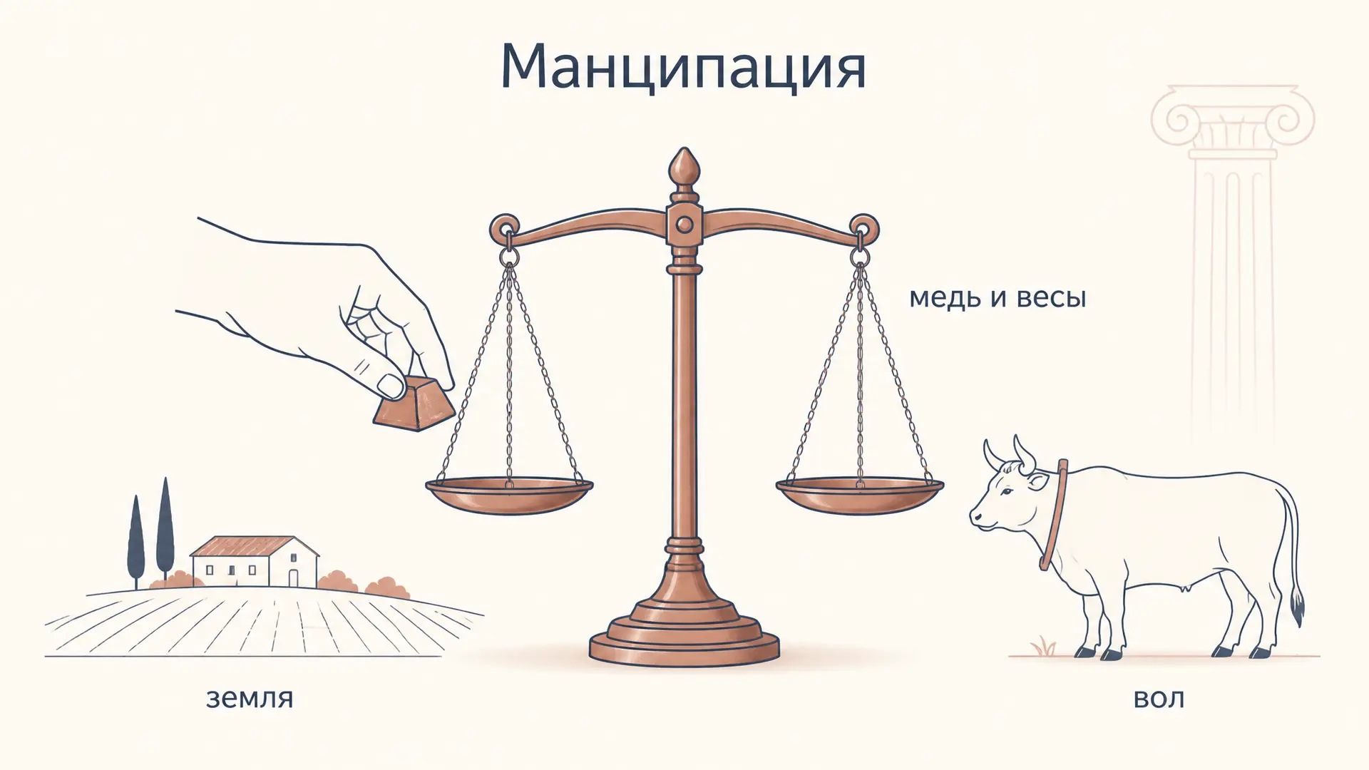 Манципация в римском праве: обряд с медью и весами