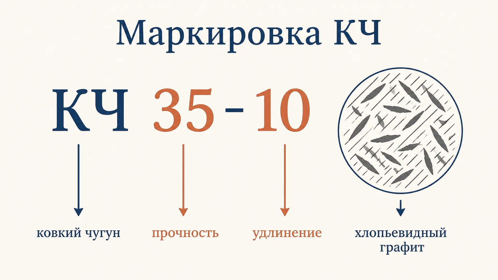 Маркировка ковкого чугуна КЧ: как читать две цифры марки